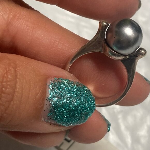 Sterling Silver 925 Freshwater Pearl Ring - Picture 5 of 8
